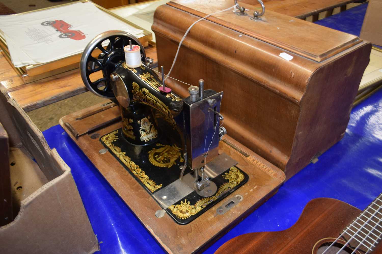 Vintage cased Frister & Rossmann sewing machine