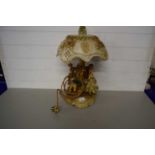 Continental figural porcelain table lamp