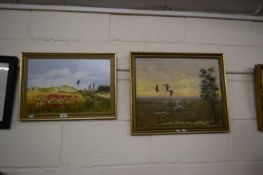 Rudledge, two studies of Swallows and Mallards, oil on board, framed (2)