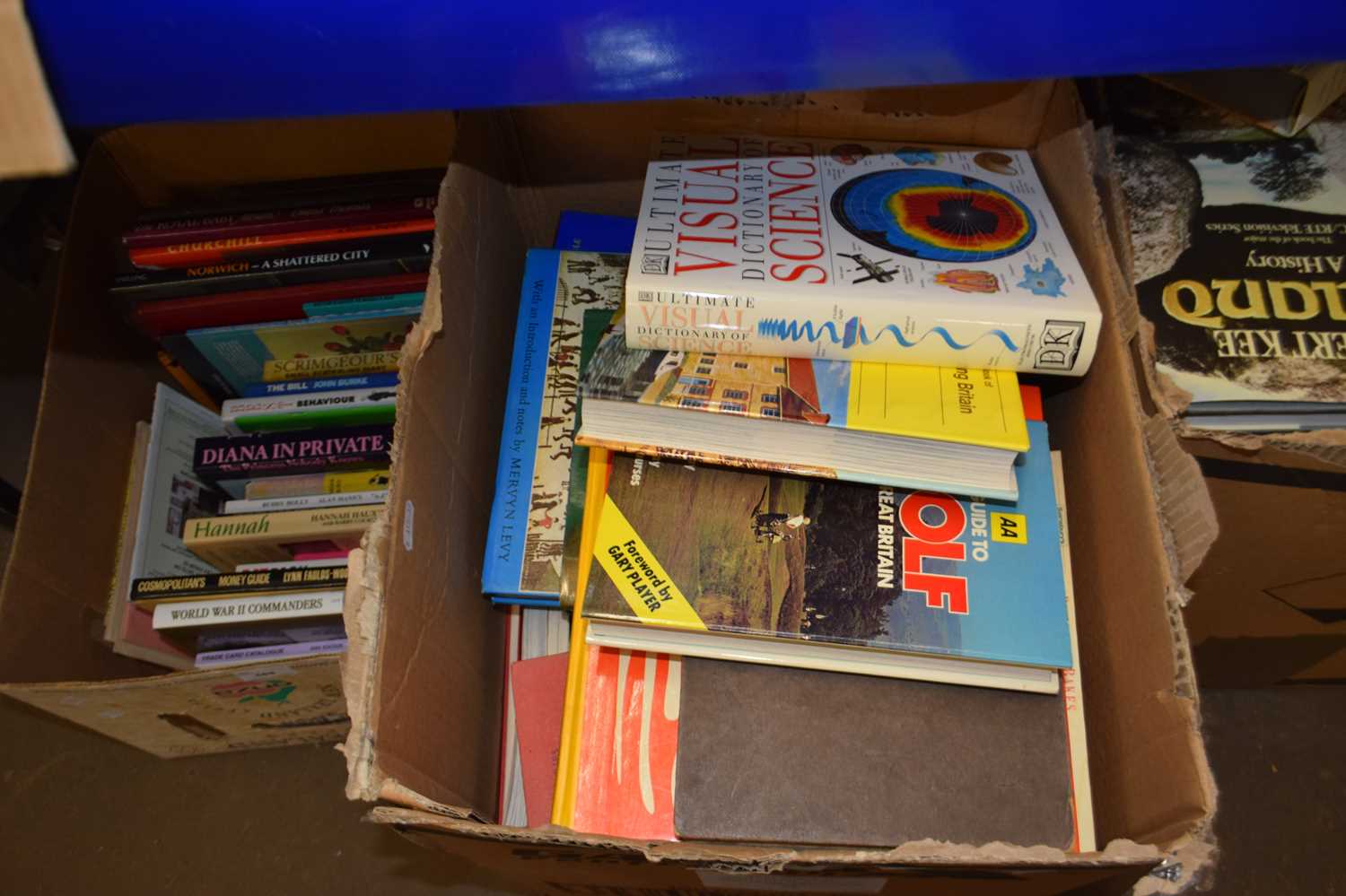 Large box of assorted books