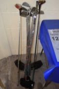 Mixed lot of golf clubs