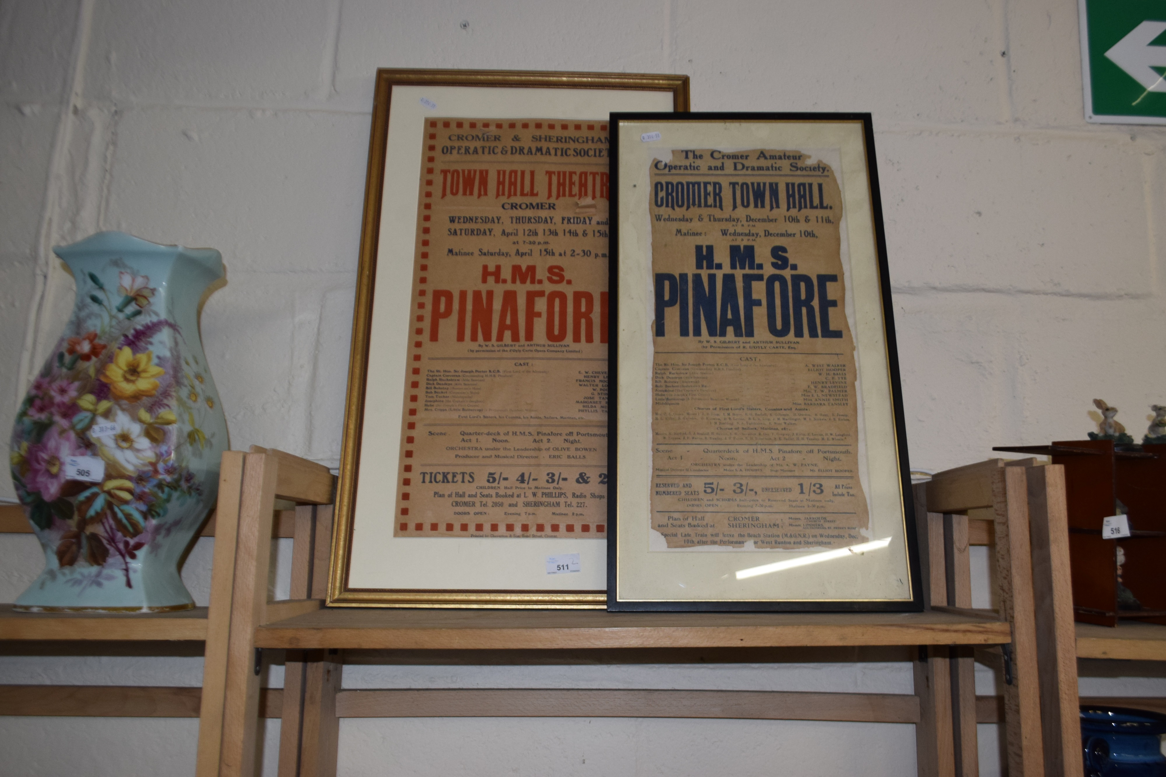 Two framed bill posters for Cromer Amateur Dramatic Society of HMS Pinafore - Image 2 of 2