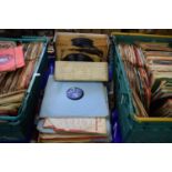 Cased set of HMV records together with other LP's