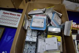 Assorted electrical supplies to include sockets and associated items