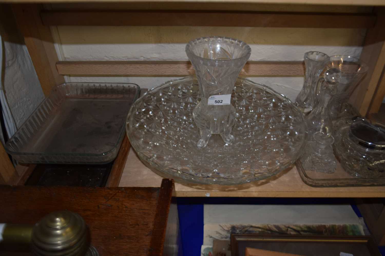 Mixed lot of glass including fruit bowl, vases etc