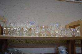 Quantity of drinking glasses to include wine glasses, liqueurs, tumblers, brandy balloons etc