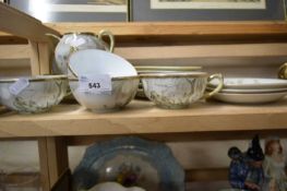 Quantity of Japanese eggshell tea wares