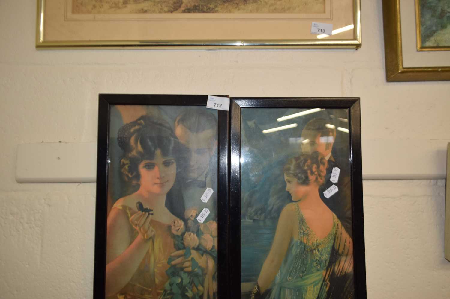 Pair of early 20th Century prints, Glamorous Couples