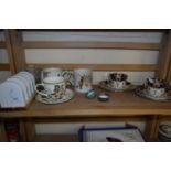 Mixed Lot: Ceramics and china to include tea wares, mugs, toast rack etc