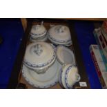 Quantity of Corona ware 'Layden' blue and white decorated dinner wares to include two tureens, two