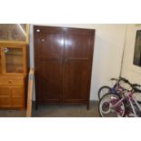 Oak veneered two door wardrobe