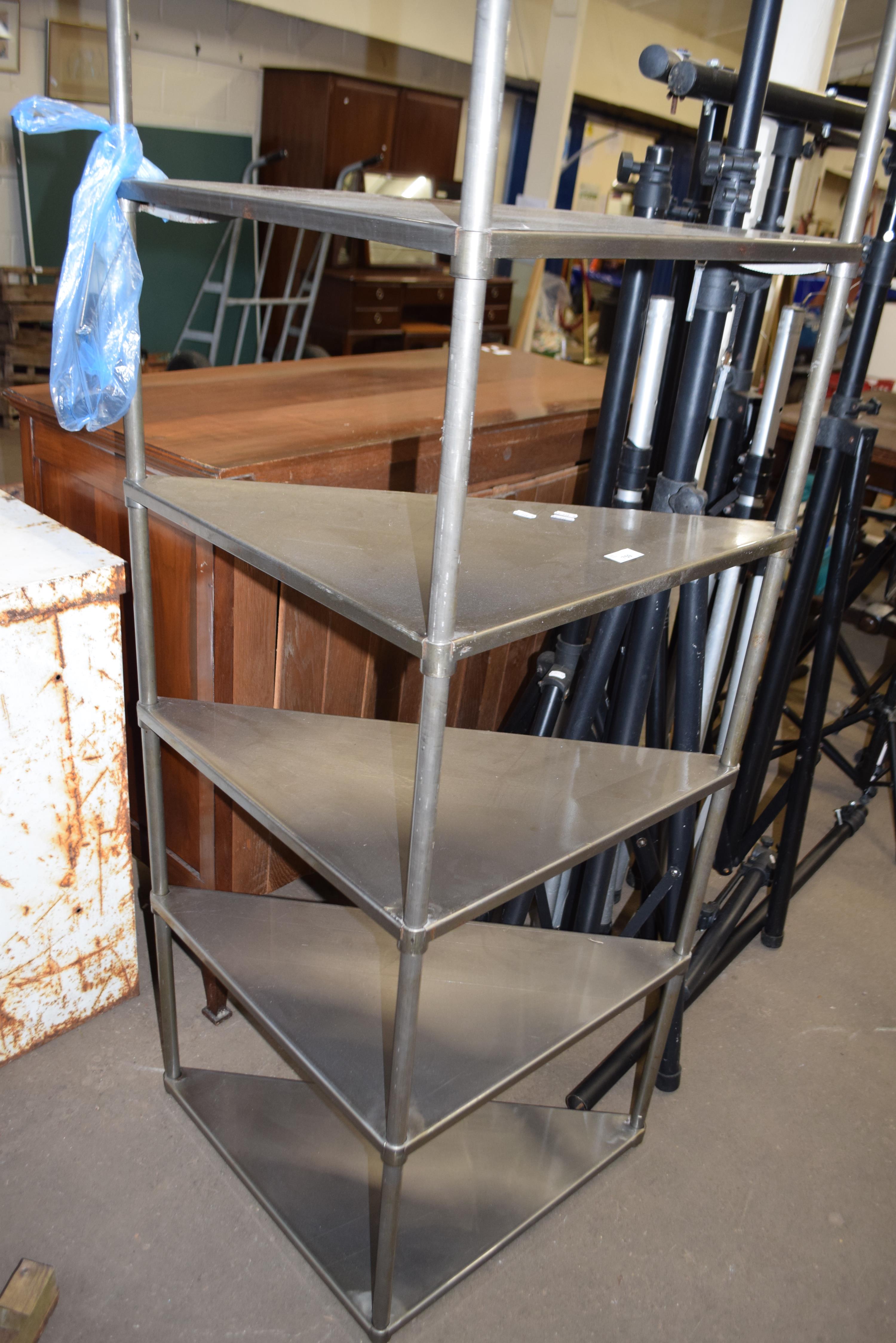 Steel corner shelf unit