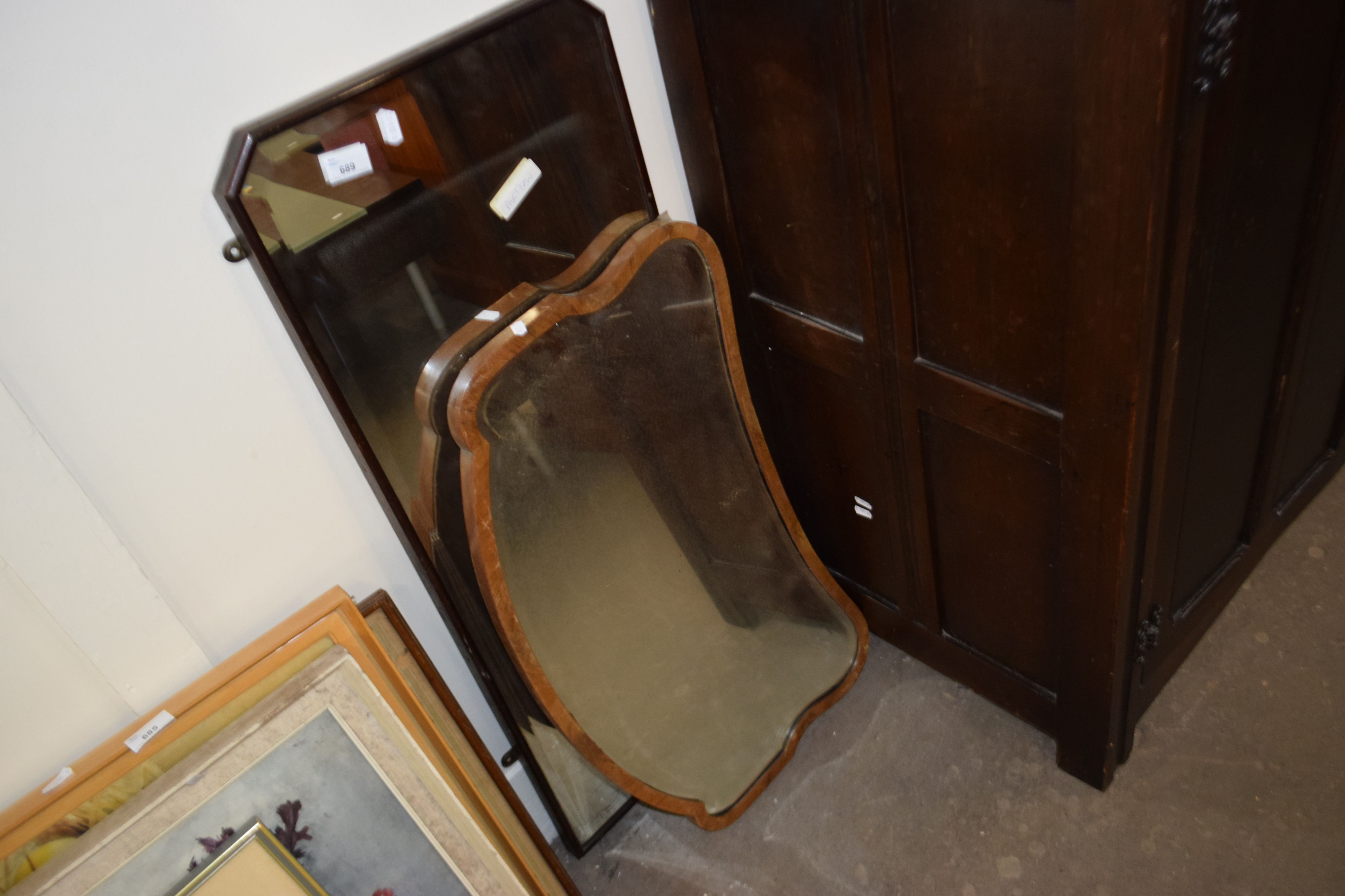 Two mid 20th Century wall mirrors - Image 2 of 2