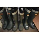 Three pairs of gentlemans wellington boots