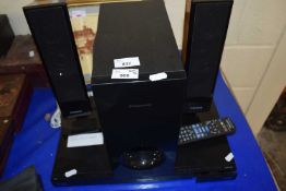 Panasonic Blue Ray disc player together with speakers