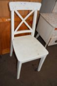 White painted kitchen chair