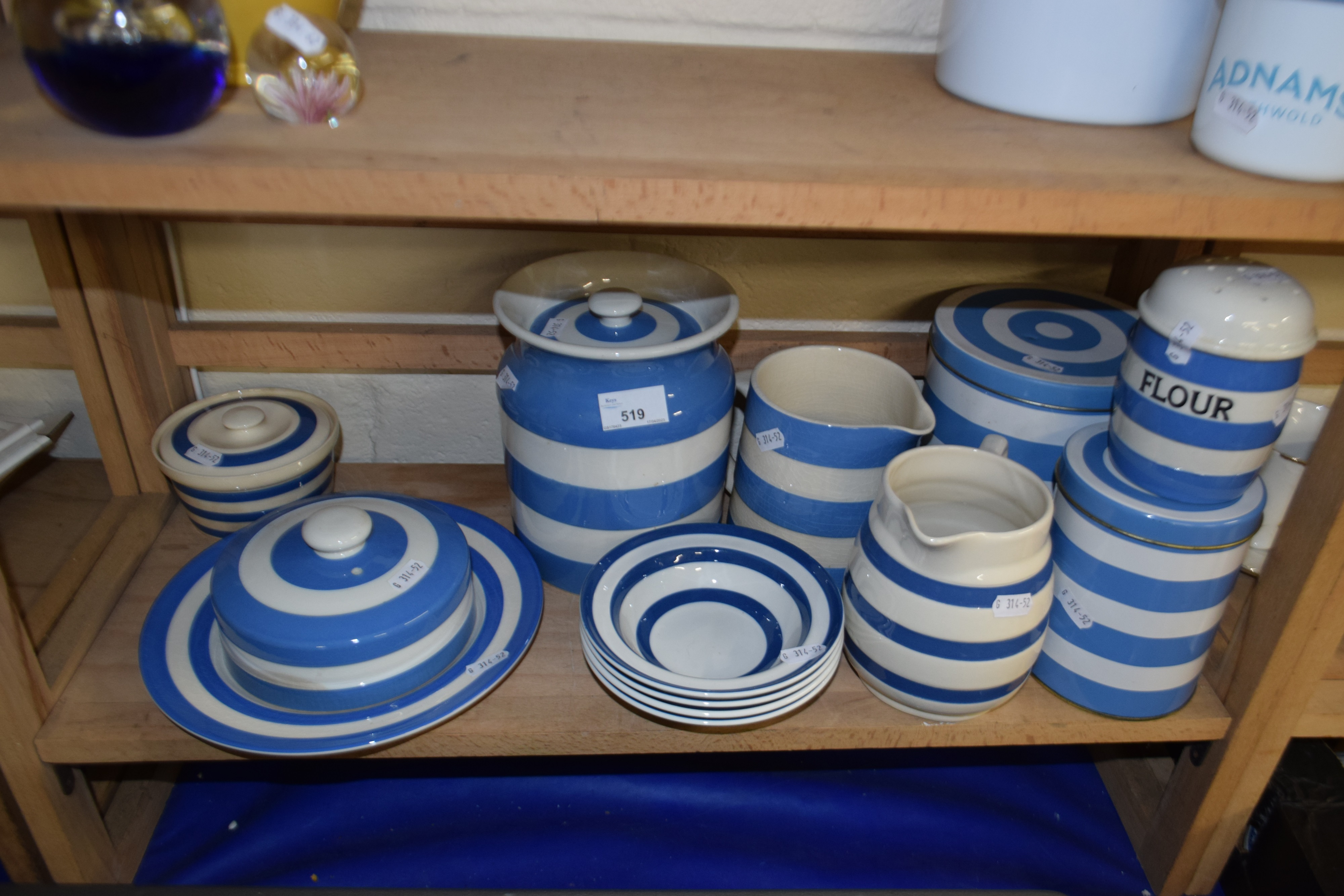 Quantity of blue and white Cornish ware style pottery - Image 2 of 2