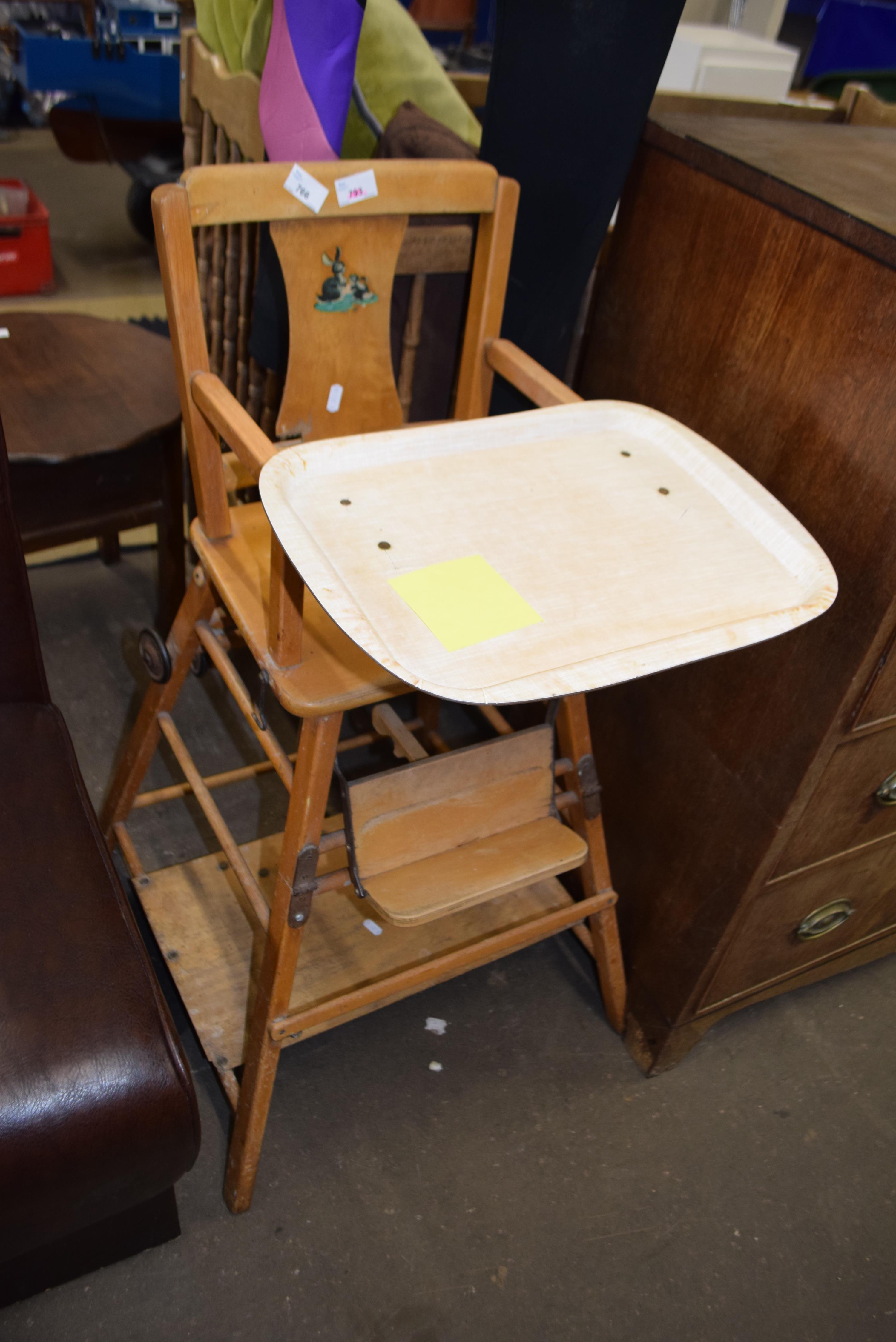 Vintage child's highchair - Image 2 of 2