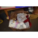 Box of assorted teddy bears