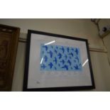 Birds in flight, limited edition print, 57 out of 250, framed and glazed