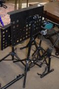 Selection of various music and instrument stands