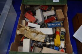 Box of vintage radio valves