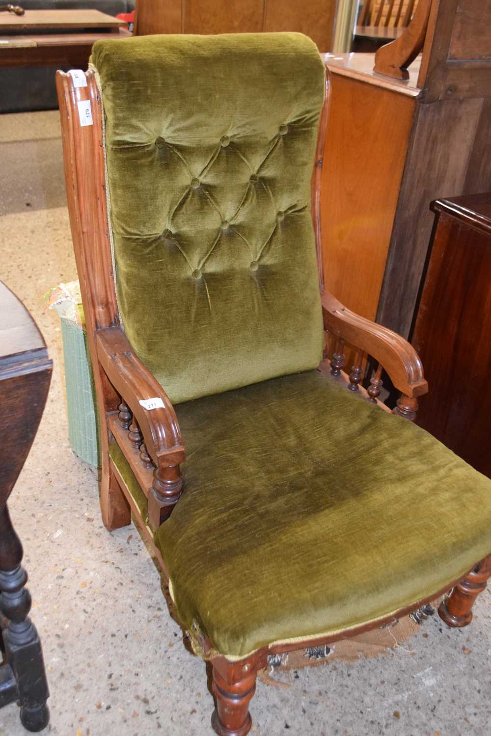 Victorian button back nursing chair