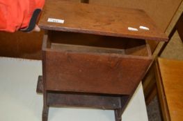 Small oak box stool, 32cm wide