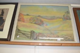 Richard Crossley, study of a valley scene, framed and glazed