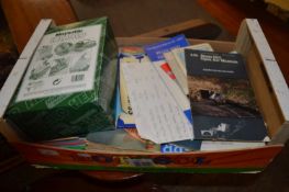 Box of various vintage maps and guide books