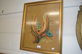 Framed abstract tapestry picture