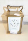 Small brass cased carriage clock by Mappin & Webb