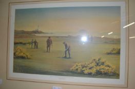 Harold Ellis, a group of four coloured prints from the Historic Golf Courses of Great Britain