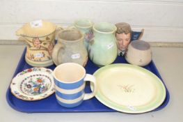 Mixed Lot: Clarice Cliff Newport Pottery plate, Royal Doulton commemorative Michael Doulton jug,