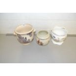 Mixed Lot: Masons iron stone Liberty jardiniere together with an Aynsley Cottage Garden jardiniere