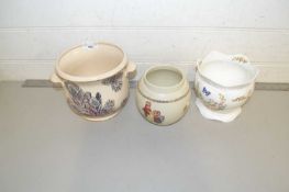 Mixed Lot: Masons iron stone Liberty jardiniere together with an Aynsley Cottage Garden jardiniere