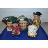 Collection of various character jugs to include Royal Doulton The Cavalier and others