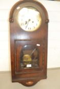Early 20th Century oak cased wall clock