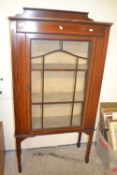 Edwardian china display cabinet with line inlaid decoration, 76cm wide