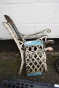 Iron garden seat frame, for restoration