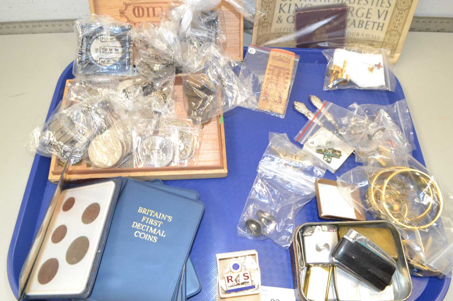 Mixed Lot: Assorted British coinage to include commemorative editions, various cigarette lighters, - Image 2 of 2