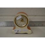 Small continental bedside clock, 10cm high