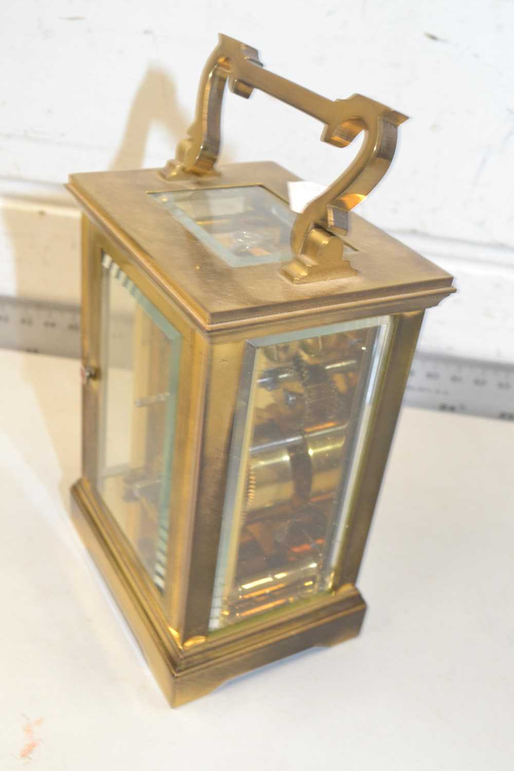 Small brass cased carriage clock by Mappin & Webb - Image 2 of 2