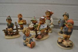 Collection of eight various Goebel figures of children