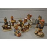 Collection of eight various Goebel figures of children