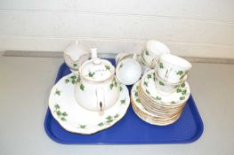 Quantity of Colclough Ivy Leaf pattern tea wares
