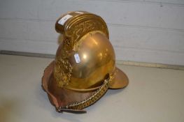 Reproduction brass firemans helmet