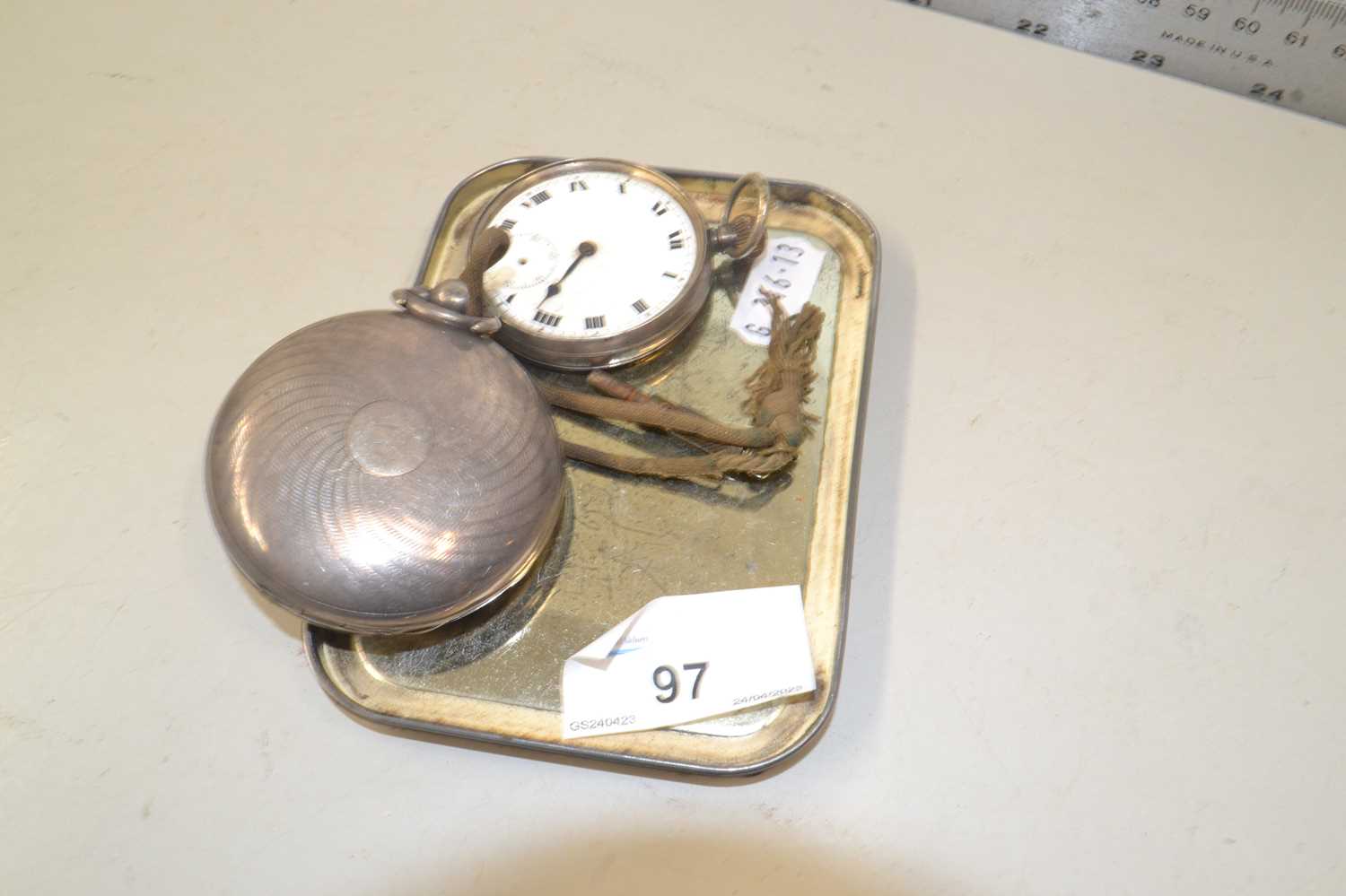 Two silver cased pocket watches for repair