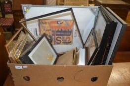 Box of various assorted picture frames