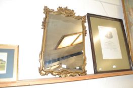 20th Century wall mirror in gilt finish frame
